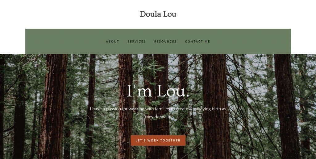 New Website for Doula and Birth Coach